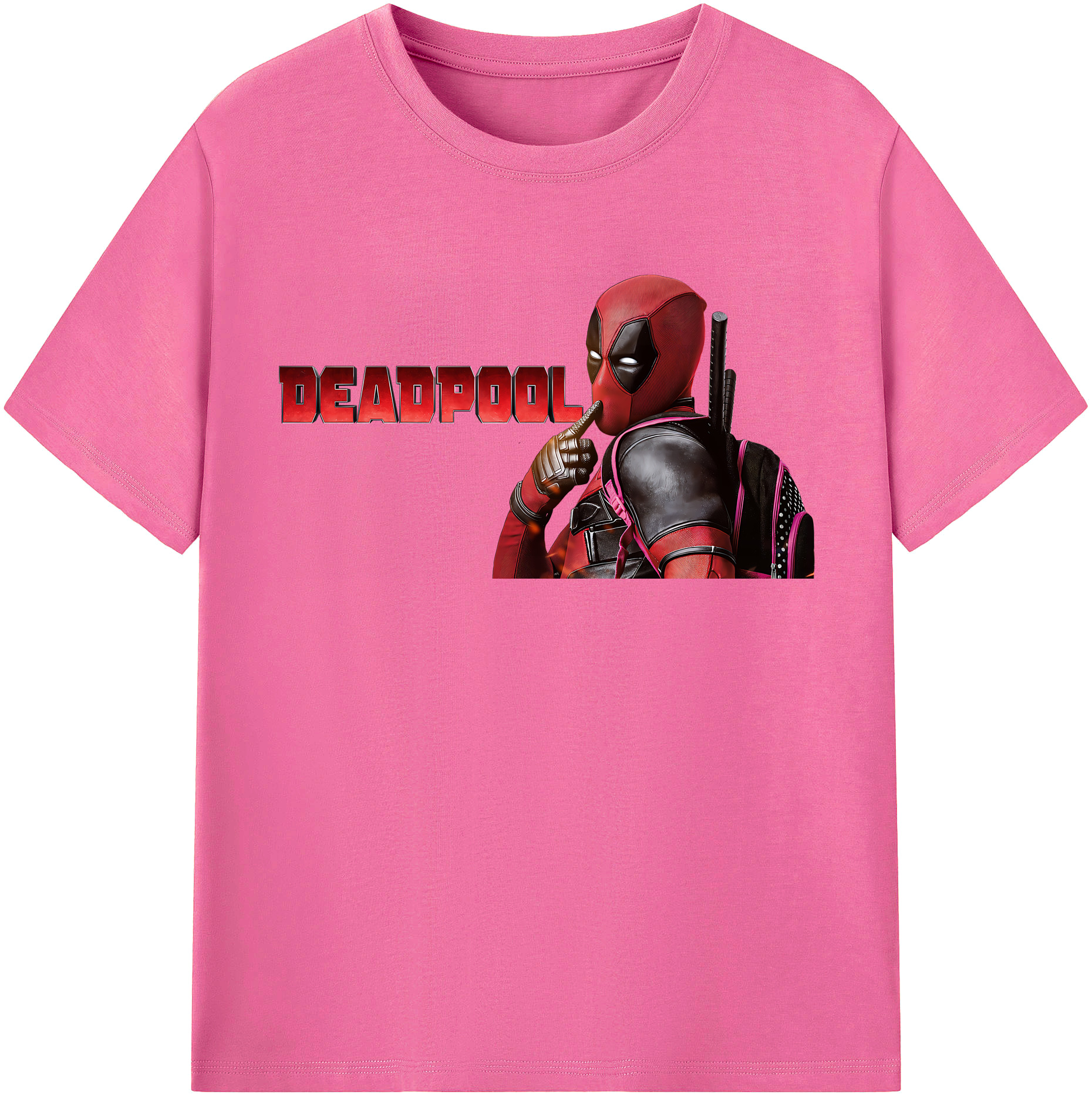 （画像用） Deadpool デッドプール レディースカジュアルプリントTシャツ（綿100％）